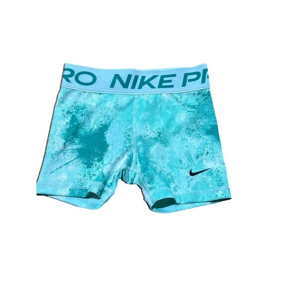 Nike Pro Big Kids' Tie-Dye 3" Shorts "Barely Green" DQ3388-394 Size S - Picture 1 of 6